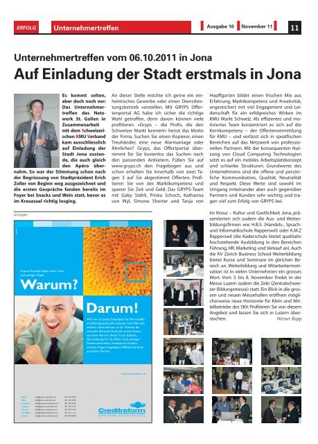 Erfolg_Ausgabe Nr. 10 - November 2011