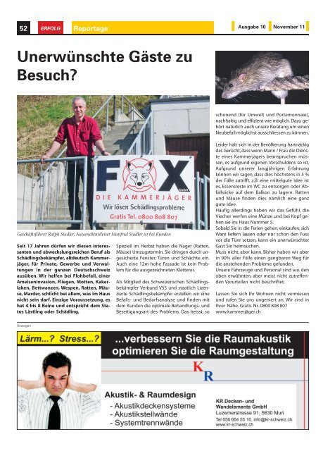 Erfolg_Ausgabe Nr. 10 - November 2011