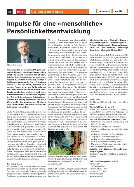 Erfolg_Ausgabe Nr. 3 - April 2011