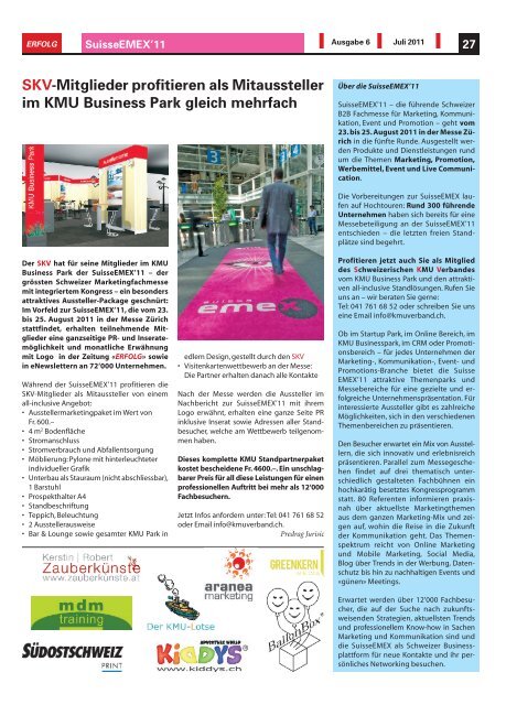 Erfolg_Ausgabe Nr. 6 - Juli 2011