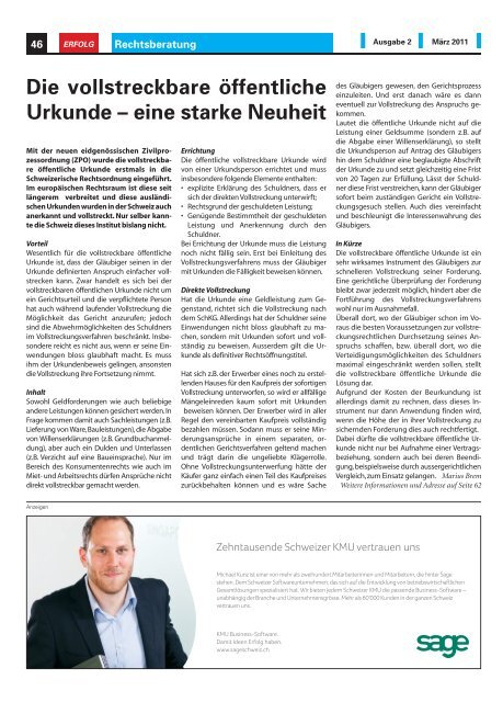 Erfolg_Ausgabe Nr. 2 - März 2011