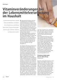 Vitaminveränderungen bei der Lebensmittelverarbeitung im ... - Aid