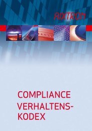 Vollständiger Text des Compliance-Kodex - Aixtron