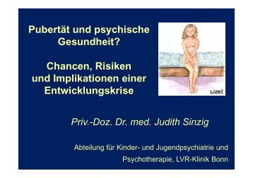 Vortrag Frau PD Dr Sinzig