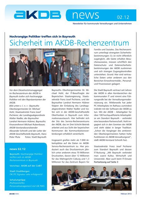 Newsletter 2/12 - AKDB