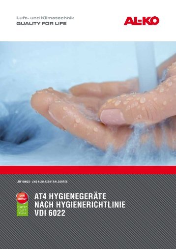 AT4 HygienegeräTe nAcH HygienericHTlinie VDi 6022