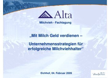 Mit Milch Geld verdienen – Unternehmensstrategien für erfolgreiche ...