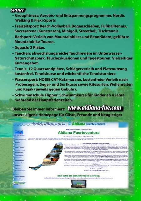 Unser Programm Weihnachten & Silvester 2010/2011 - Aldiana