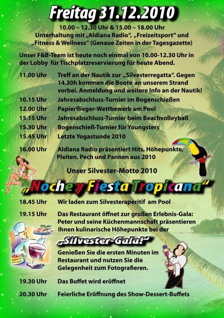 Unser Programm Weihnachten & Silvester 2010/2011 - Aldiana