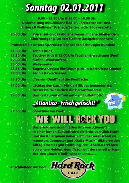 Unser Programm Weihnachten & Silvester 2010/2011 - Aldiana