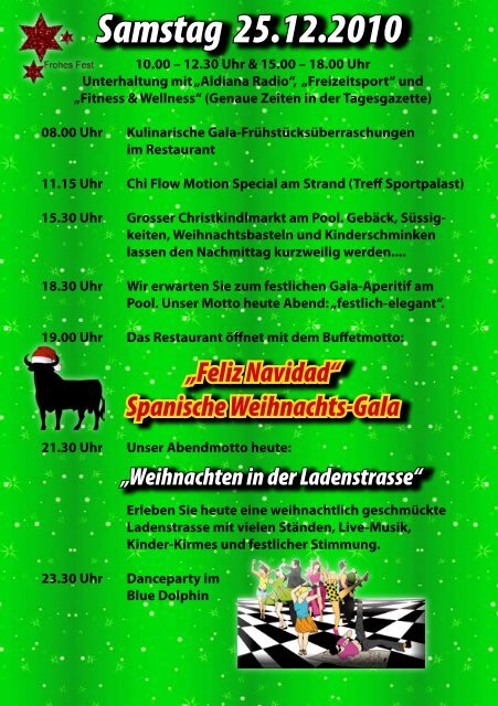 Unser Programm Weihnachten & Silvester 2010/2011 - Aldiana