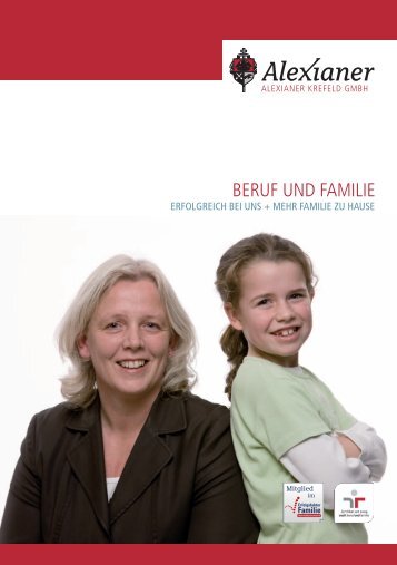 Broschüre Beruf und Familie Alexianer Krefeld GmbH