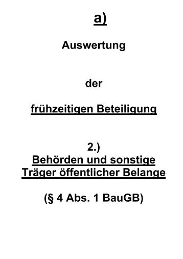 4 Abs. 1 BauGB - Gemeinde Alfter