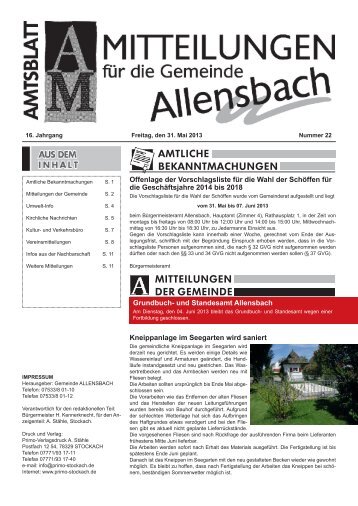 Ausgabe 31. Mai 2013 - Allensbach