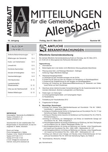 Ausgabe 01. März 2013 - Allensbach