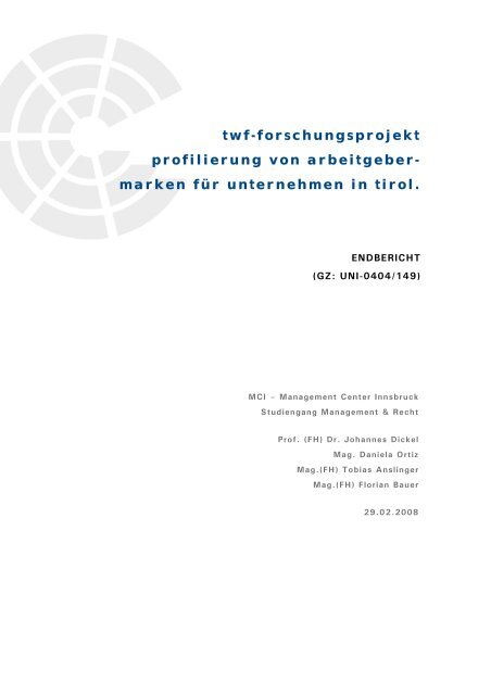 twf-forschungsprojekt profilierung von arbeitgeber- marken für ...