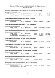 Deutsche Titel - Leichtathletik - Kreis Allgäu