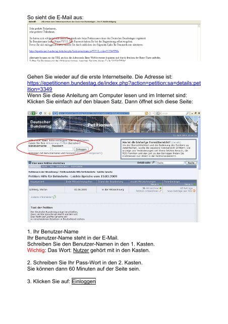 Anleitung: Wie unterschreibe ich die Petition im Internet? - Inklusive