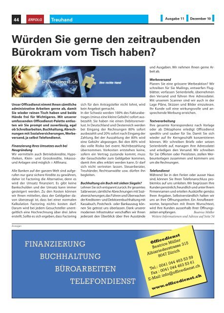 Erfolg_Ausgabe Nr. 11 - Dezember 2009