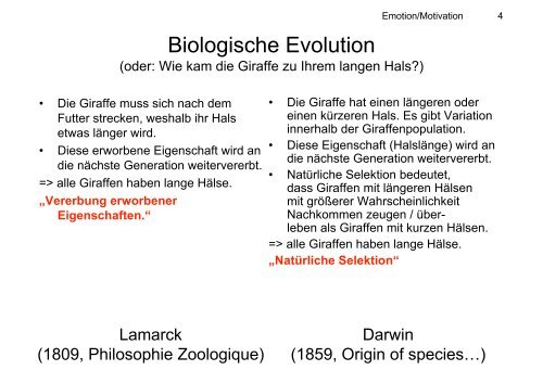 Evolutionäre Emotionstheorien / Teil 1