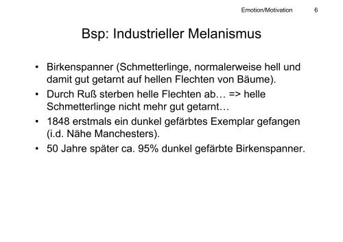 Evolutionäre Emotionstheorien / Teil 1