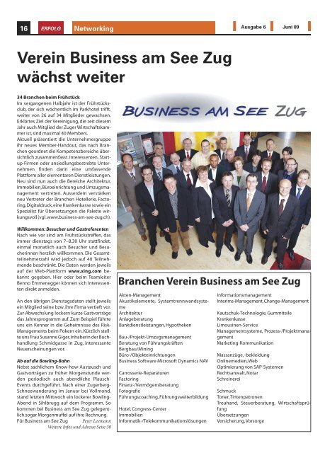 Erfolg_Ausgabe Nr. 6 - Juni 2009