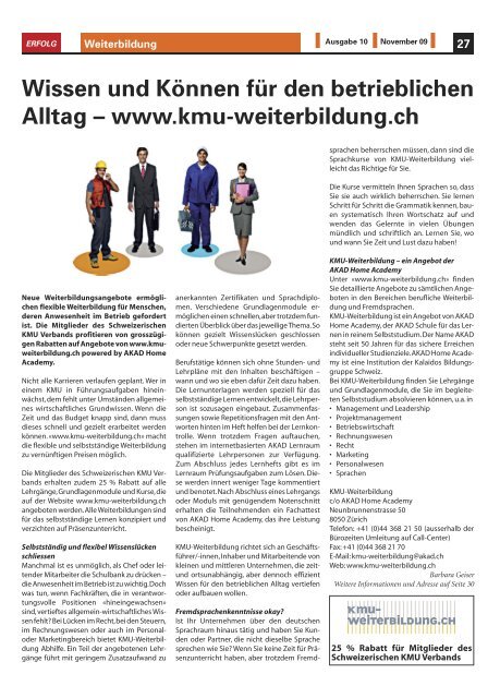 Erfolg_Ausgabe Nr. 10 - November 2009