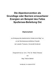 Die Alpenkonvention als Grundlage oder Barriere erneuerbarer ...