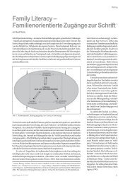 Family Literacy -Familienorientierte Zugänge zur Schrift