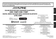 CDE-174BT/CDE-173BT UTE-72BT - Alpine Europe