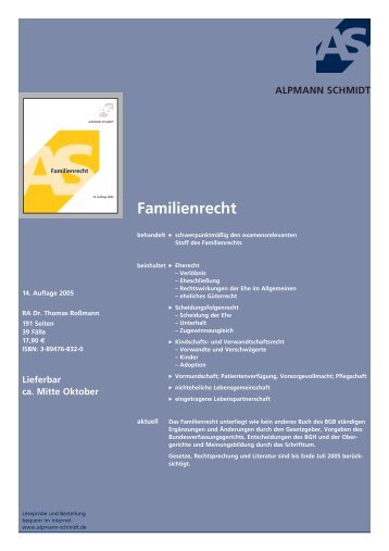 Familienrecht - Alpmann Schmidt