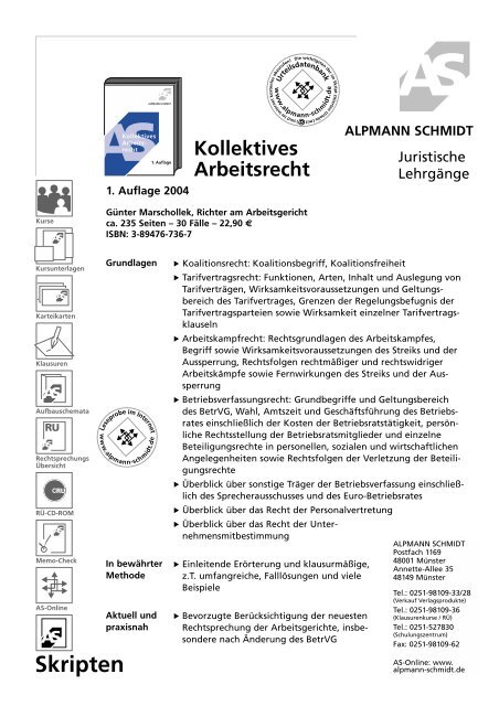 Kollektives Arbeitsrecht - Alpmann Schmidt