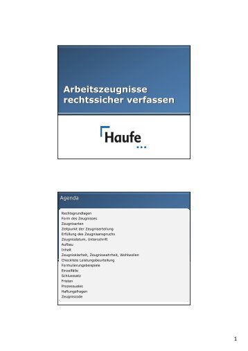 Arbeitszeugnisse rechtssicher verfassen Arbeitszeugnisse ...