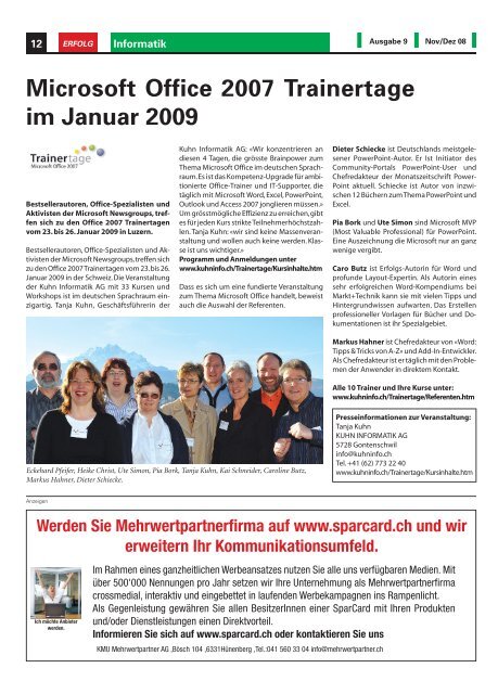 Erfolg_Ausgabe Nr. 9 - November/Dezember 2008