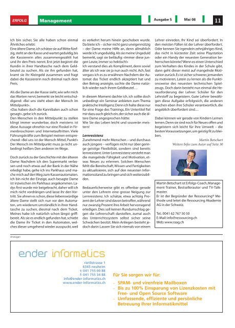 Erfolg_Ausgabe Nr. 5 - Mai/Juni 2008