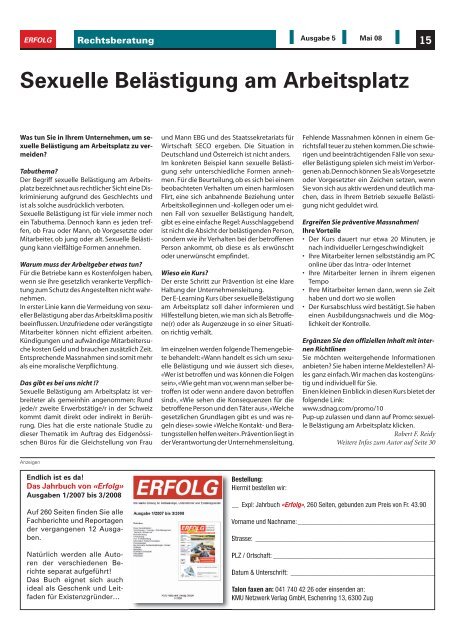 Erfolg_Ausgabe Nr. 5 - Mai/Juni 2008