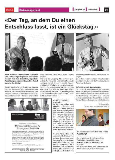 Erfolg_Ausgabe Nr. 1/2 - Januar 2008