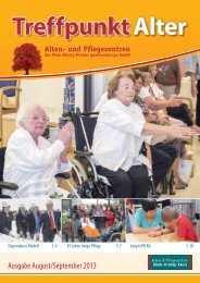 Aktuelle Ausgabe Treffpunkt Alter - Alten- und Pflegezentren des ...