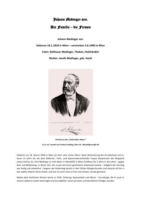 medinger johann sen. biografie - Althofen