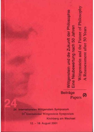 Witti-Buch2 2001.qxd - Austrian Ludwig Wittgenstein Society