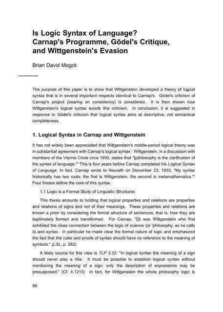 Witti-Buch2 2001.qxd - Austrian Ludwig Wittgenstein Society