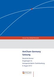 AmCham Germany Satzung