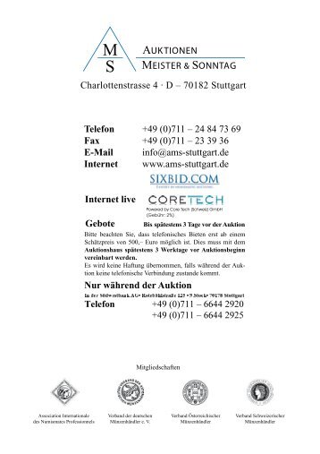 Telefon +49 (0)711 – 24 84 73 69 Fax +49 (0) - ams-stuttgart
