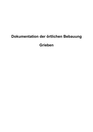 Dokumentation der örtlichen Bebauung Grieben - Amt West Rügen