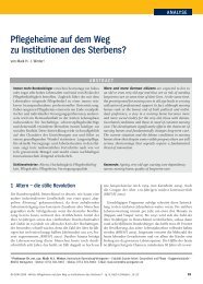 Pflegeheime auf dem Weg zu Institutionen des Sterbens? - WIdO