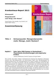 Krankenhaus-Report 2013 - Zusammenfassung - WIdO