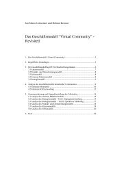 Das Geschäftsmodell “Virtual Community” - Revisited