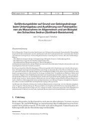 Gefährdungsbilder auf Grund von Gebirgsdrainage - Bulletin für ...