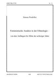 Feministische Ansätze in der Ethnologie - Universität Bern