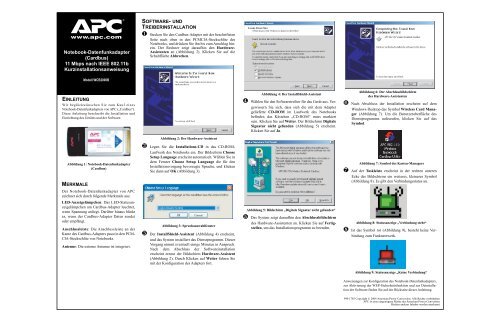 I Notebook-Datenfunkadapter (Cardbus) 11 Mbps nach ... - APC Media